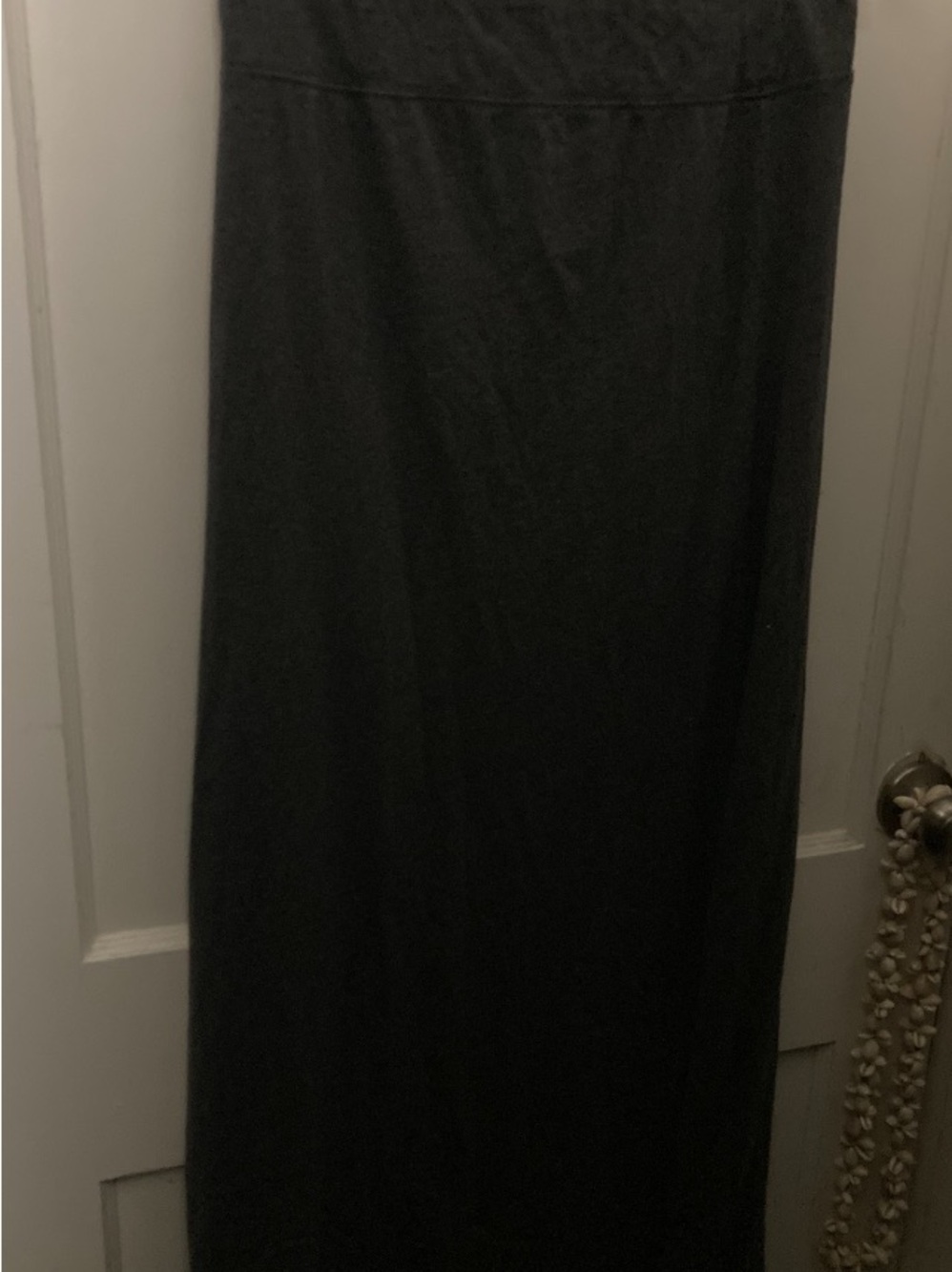 Caslon small charcoal gray maxi skirt with side slit